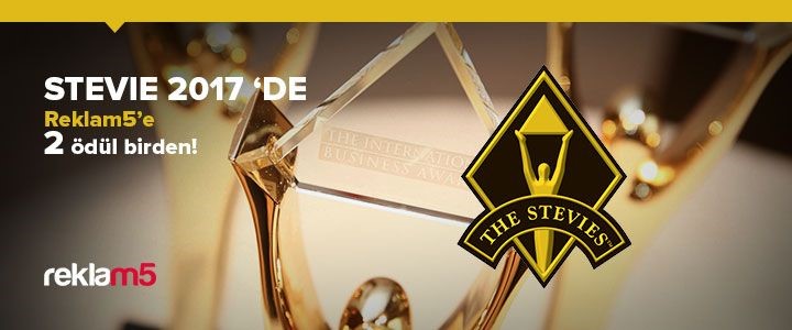 Stevie Awards 2017’de Reklam5’e İki Ödül!