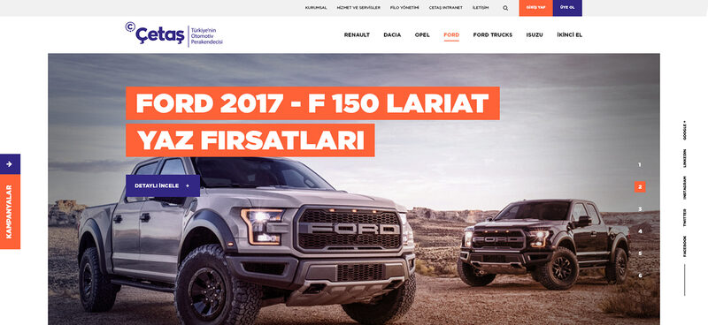 12 Farklı otomotiv markasının yetkili satıcısı olan Çetaş için, tüm markaları bir araya getiren cetas.com.tr’yi yeniden tasarladık ve Ciqra CMS ile yayına aldık.