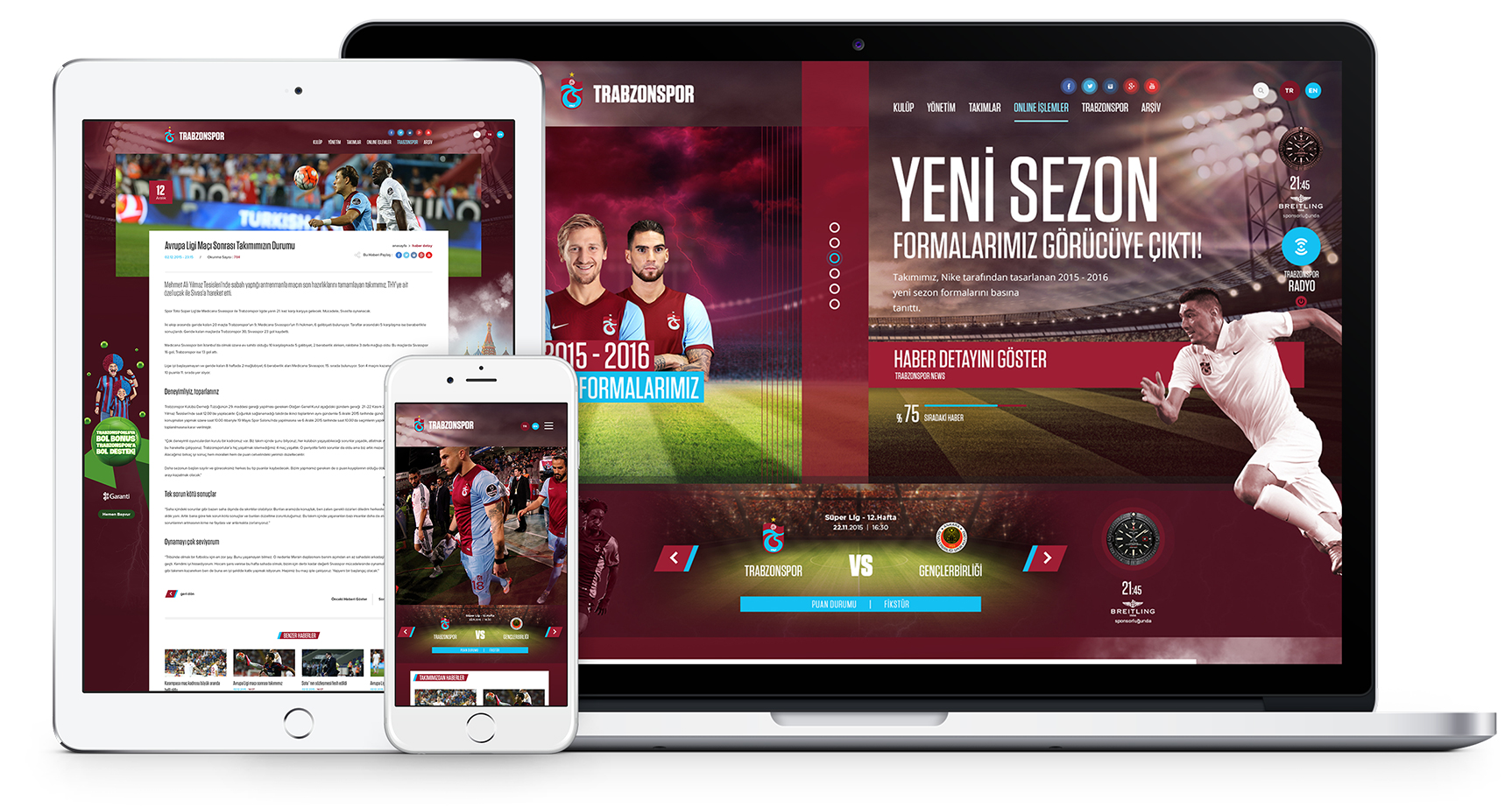 Trabzonspor’un web sitesini modern ve kullanıcı dostu bir tasarımla yeniledik, içerik yönetiminde ise güçlü ve esnek bir altyapı sunan CIQRA CMS'i kullandık.