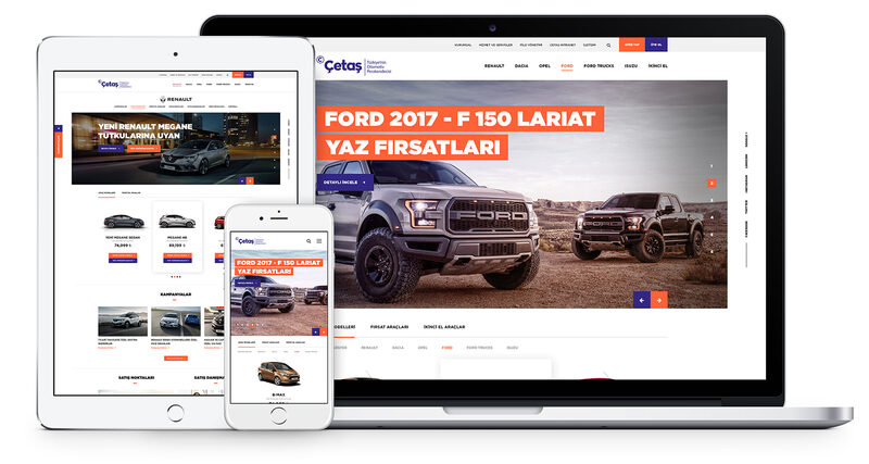 12 Farklı otomotiv markasının yetkili satıcısı olan Çetaş için, tüm markaları bir araya getiren cetas.com.tr’yi yeniden tasarladık ve Ciqra CMS ile yayına aldık.